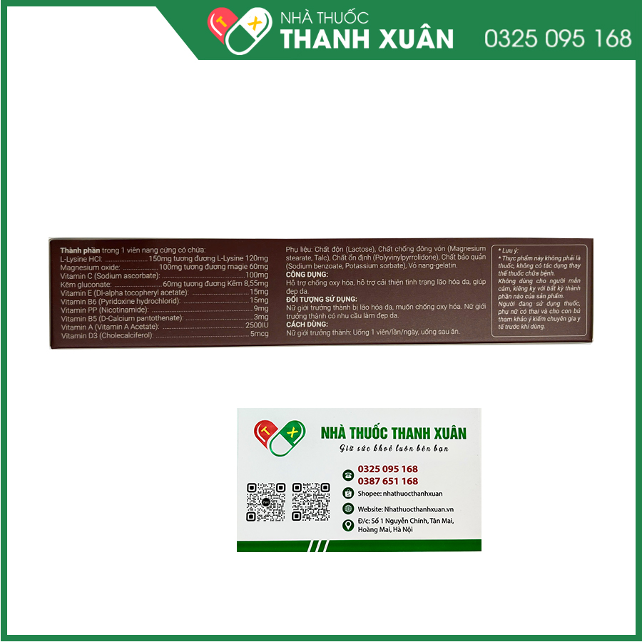 A.C.E AcnClear viên uống hỗ trợ làm đẹp da, chống oxy hóa, cải thiện tình trạng lão hóa da